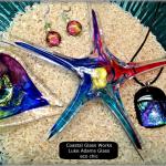 -Dichroic Jewelry from Coastal Glass Works Plymouth, MA.
-Luke Adams Glass Starfish & Heart